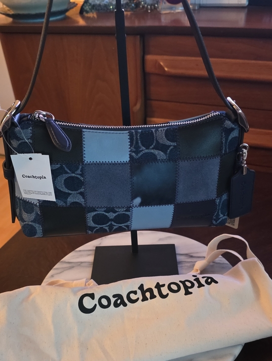 Coach Handbags - Coach NWT Coachtopia Denim Patchwork Shoulder Bag with Silver Hardware 💙